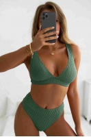 Angelsin Özel Kumaş Bikini Üstü Yeşil