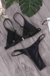 Angelsin - Angelsin Üçgen Bikini Üstü Siyah